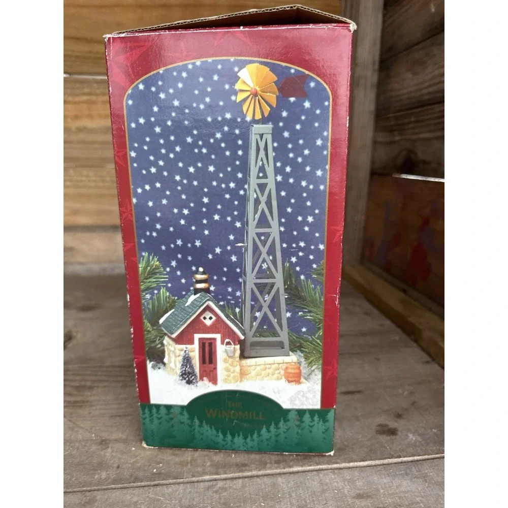 Christmas Valley 1993 Farm Windmill & Pump House Lighted Christmas Village *READ
